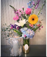 Spiritual Keepsake Vase/ Candle Set 