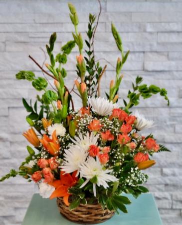 Spiritual Splendor Sympathy Basket in Saint Albert, AB | Bloom Stones Floral and Gifts