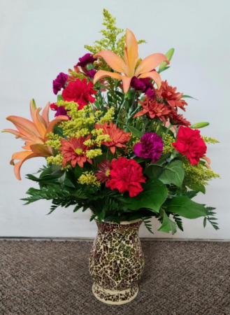 Splash of Fall Fresh Vase Arrangement (local delivery only)