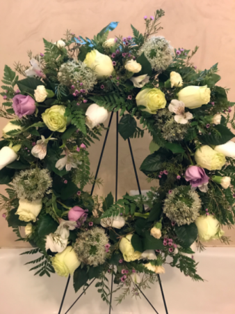 Splash of Lavender Wreath Sympathy Flowers