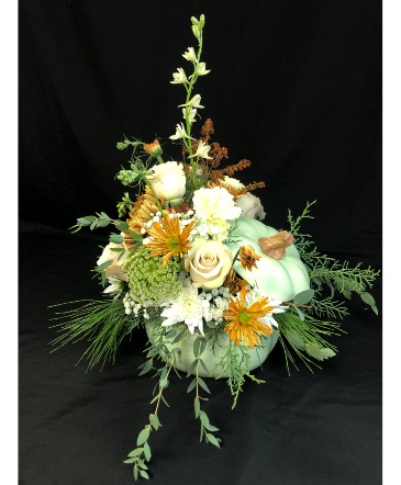 Splendid in Sage Pumpkin Thanksgiving in Cape Coral, FL | ENCHANTED FLORIST OF CAPE CORAL Splendid in Sage Pumpkin Thanksgiving in Cape Coral, FL | ENCHANTED FLORIST OF CAPE CORAL