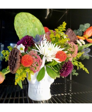 Spook-tacular Skeleton Vase Arrangement