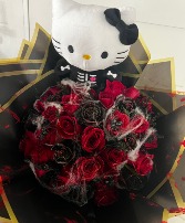 SPOOKY BONES HELLO KITTY BOUQUET  SPOOKY HALLOOWEEN