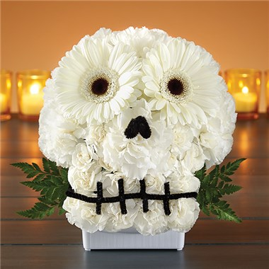 Spooky Skull  Flower Arrangement