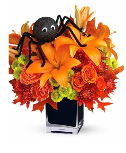 spooky spider vase 