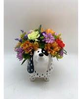 Spotted Dog Flower Arrangement