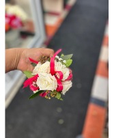 spray mini rose corsage  wrist corsage