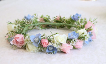 Spray Roses & Delphinium Flower Crown 