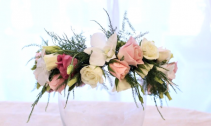 Spray roses, Lisianthus & Orchids Flower Crown 