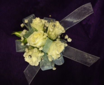 spray roses with jewels wrist corsage
