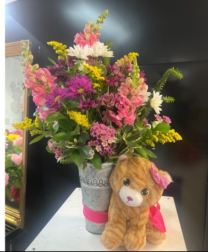Spring Arrangement with Plush 