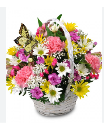Spring Basket Mixed Assorted Flowers  in El Paso, TX | A FLOWER 4 US