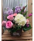 BEAUTIFUL BLOOMS BASKET  Floral in Wooden Basket