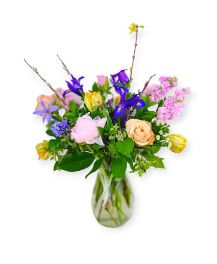 Spring Blooms - Medium Vased Arrangement