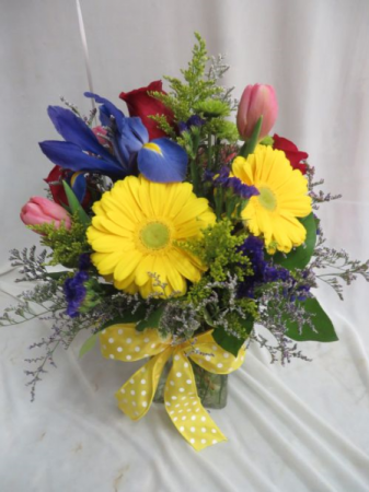 Spring Celebration Fresh Mixed Vased Arrangement