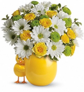 Spring Chickadee Vase