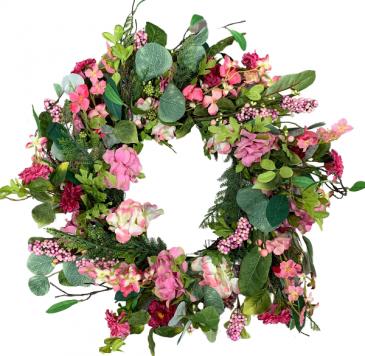 Spring Faux Floral Wreath Outdoor/Indoor in Mount Pearl, NL | MOUNT PEARL FLORIST
