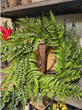 Spring fern  Silk wreath