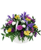 Spring Flower Basket Arrangement