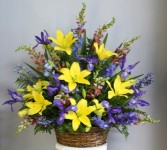 Spring Garden Floral Basket
