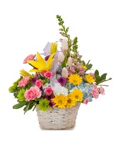 Spring Has Sprung Basket All Around Arrangement