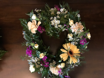 Spring Heart Sympathy Flowers