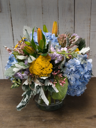 Spring Hydrangea Garden Vase Arrangement