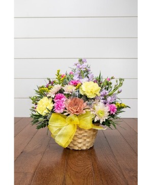 Spring in Bloom Basket Mixed Bouquet