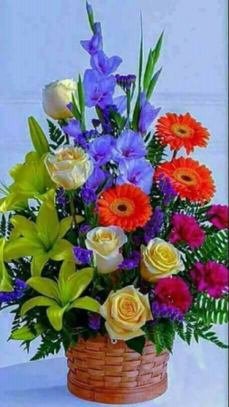 Spring Into A Basket Mixed Flowers In Redcliff Ab Best Bouquet Spring Into A Basket Mixed Flowers