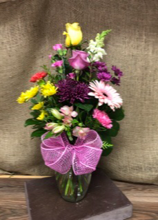 Spring Joy Mixed vase arrangement 