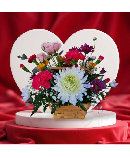 Spring Kisses Basket Arrangement