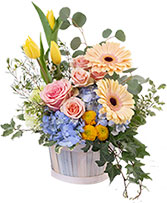 Spring Morning Basket Arrangement in Clifton, New Jersey | Days Gone By Florist