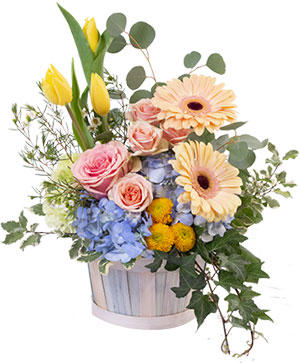 WELCOMING SPRING WREATH (MS-0002) - Mendham Flower Shop