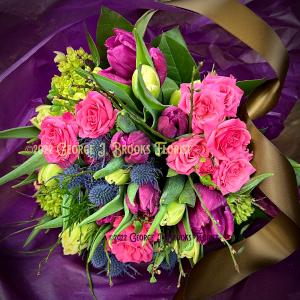 SPRINGTIME DELUXE Hand Tied Spring Flower Bouquet | No Vase
