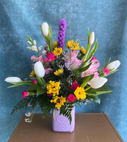 SPRING RAIN FLOWER ARRANGEMENT