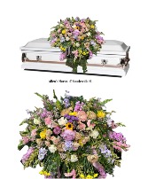 Spring Serenity Casket Spray  Fresh cut flowers 