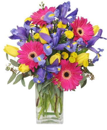 Spring Smiles Arrangement in Hughes Springs, TX | Hometown Girls Flowers, Gifts, and Frames