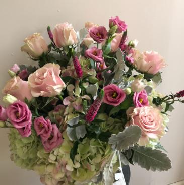 Blushing Spring Vase Arrangement in Northport, NY | Hengstenberg's Florist