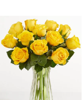 Spring Special Simple Yellow Dozen Roses