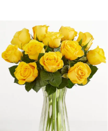 Spring Special Simple Yellow Dozen Roses