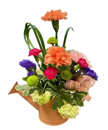 Blossoming Beauty Watering Can Double "R" Exclusive Bouquet  in Jacksonville, AR | DOUBLE R FLORIST