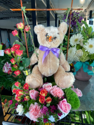 Spring Swing Bear and roses