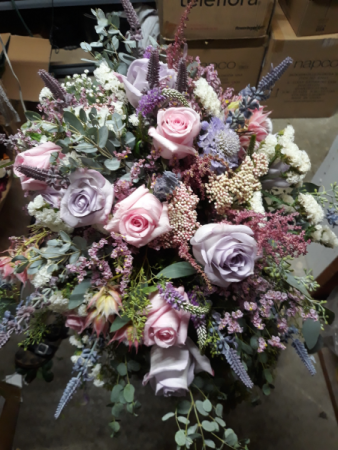 Wild  Flower Lavender  Hand Held Brides Bouquet