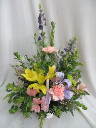 Spring Time Glory Fresh Mixed Arrangement in a Basket