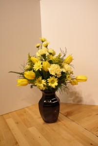 Spring Time Yellow Vased Arrangement in Skowhegan, ME | SKOWHEGAN FLEURISTE & FORMALWEAR Spring Time Yellow Vased Arrangement in Skowhegan, ME | SKOWHEGAN FLEURISTE & FORMALWEAR