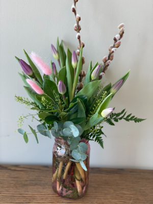 Spring Tulip Mason Jar 