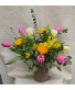 Spring Tulip Pitcher Arrangement