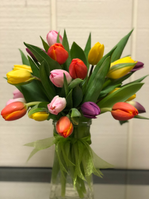 Spring Tulips Vase Arrangement 