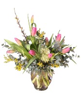 Spring Tulips Vase Arrangement