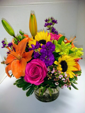 Spring Vibrance Vase arrangement
